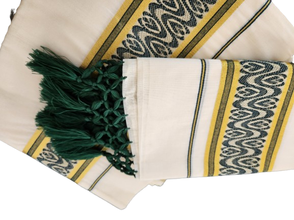 Kerala Set Mundu Dark Green