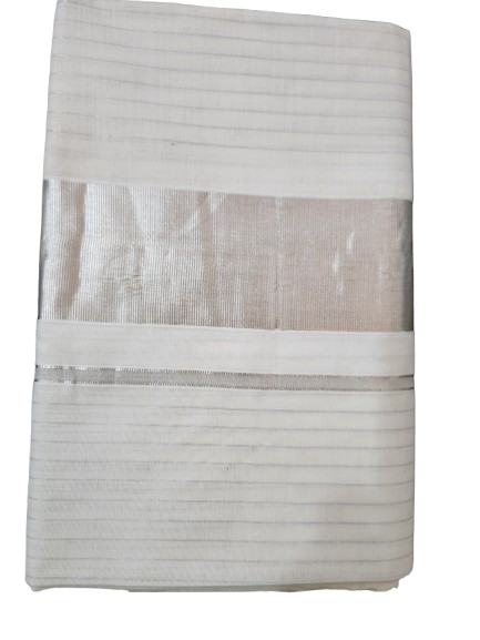 Silver Line Pattern Set Saree
