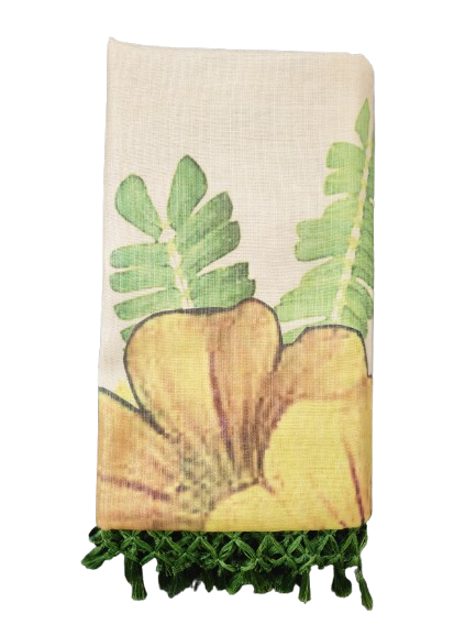 Floral printed Set Saree Mukkutti Floral Design