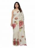 Floral printed Set Saree Rose Floral Design
