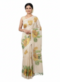 Floral printed Set Saree Mukkutti Floral Design