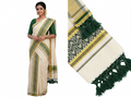Kerala Set Mundu Dark Green